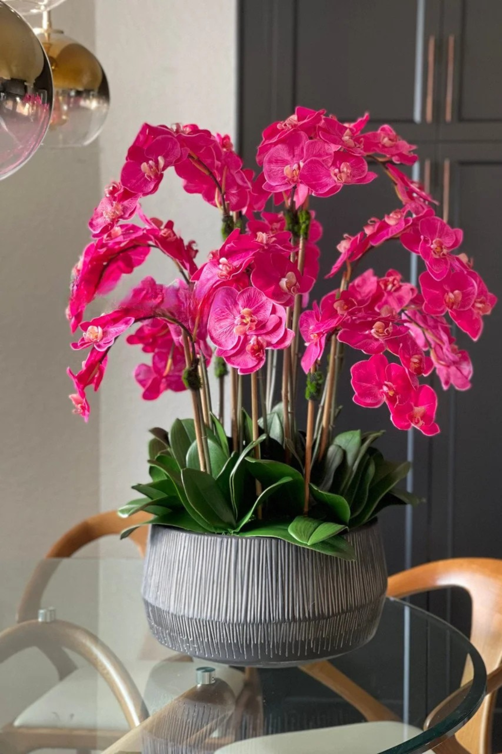 Java Bowl with Pink Phalaenopsis Orchids – Nimebrand