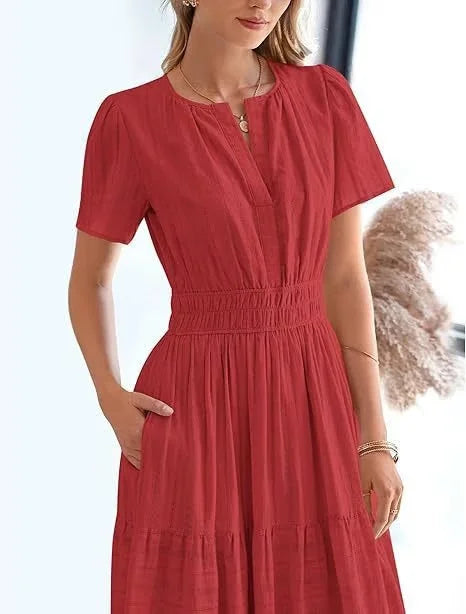 Lacey - V-Neck Long Dresses