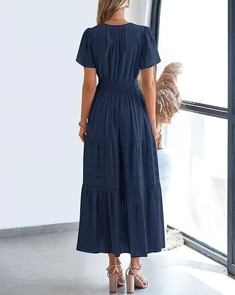 Lacey - V-Neck Long Dresses