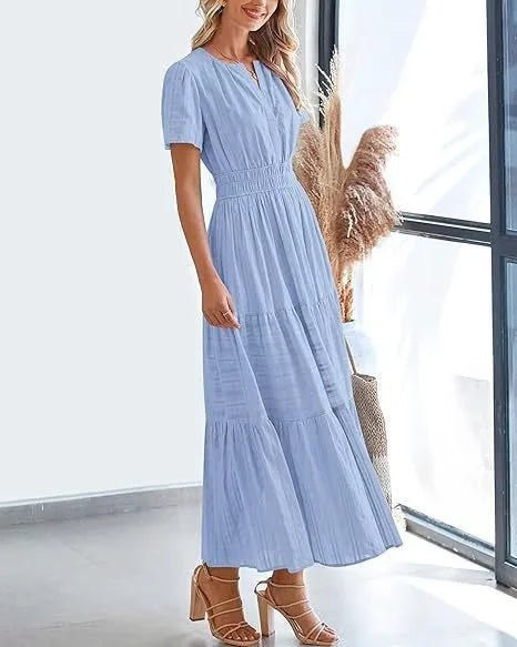 Lacey - V-Neck Long Dresses