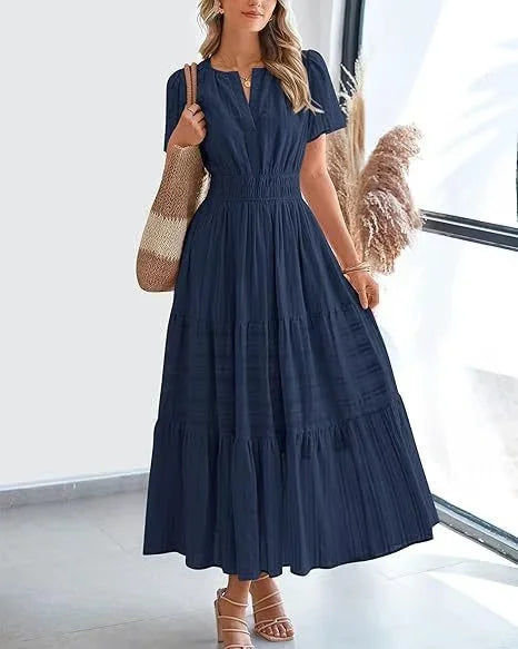 Lacey - V-Neck Long Dresses