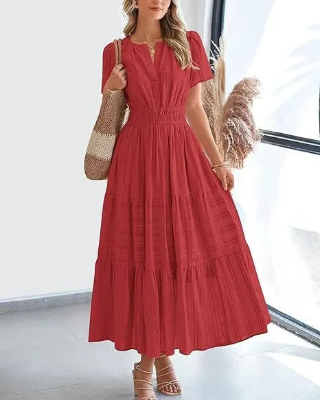 Lacey - V-Neck Long Dresses