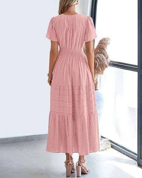 Lacey - V-Neck Long Dresses