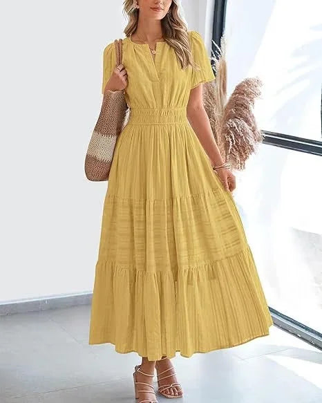Lacey - V-Neck Long Dresses