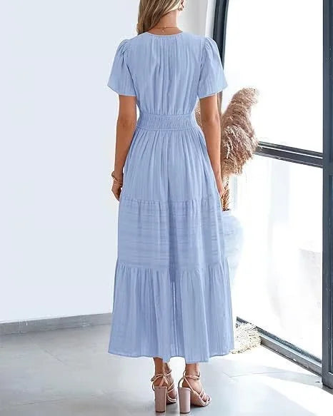 Lacey - V-Neck Long Dresses
