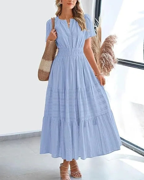 Lacey - V-Neck Long Dresses