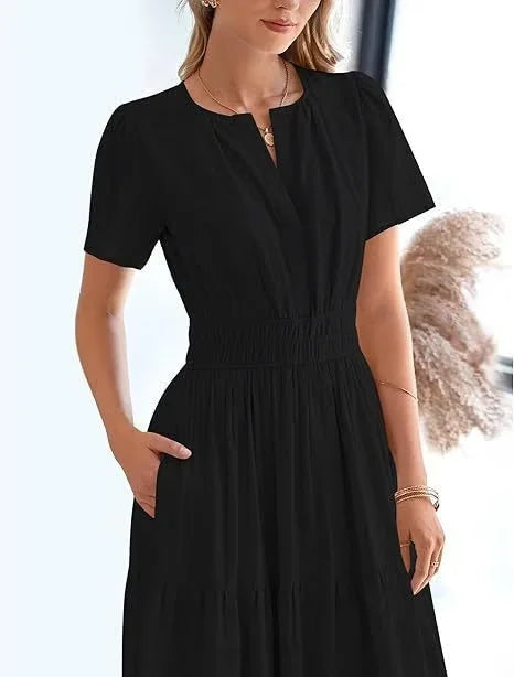 Lacey - V-Neck Long Dresses