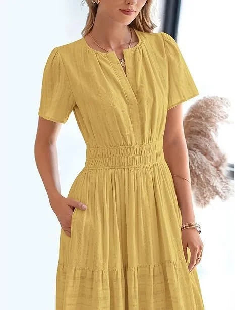 Lacey - V-Neck Long Dresses