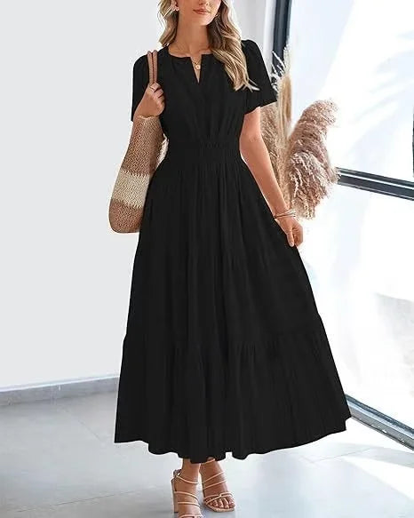 Lacey - V-Neck Long Dresses