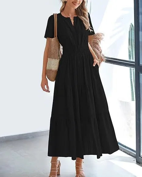 Lacey - V-Neck Long Dresses