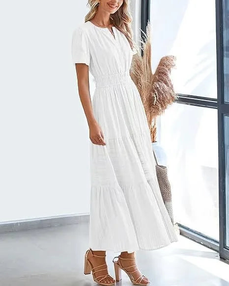 Lacey - V-Neck Long Dresses