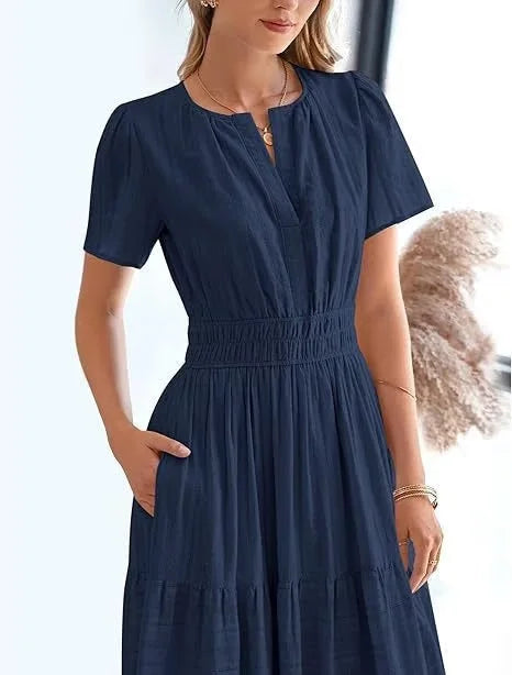 Lacey - V-Neck Long Dresses
