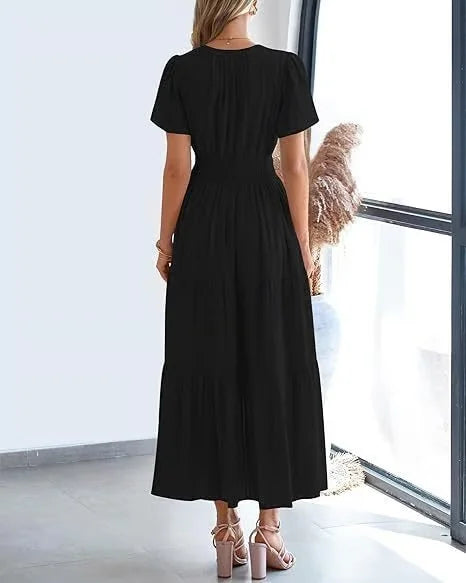 Lacey - V-Neck Long Dresses