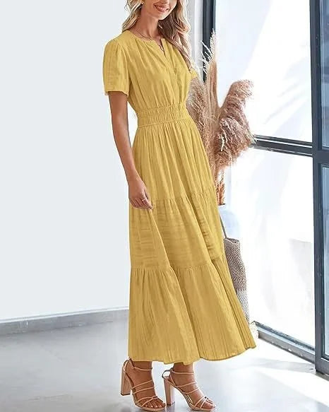 Lacey - V-Neck Long Dresses