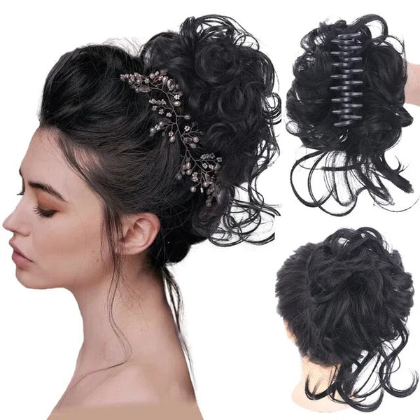 (1 + 1 Free) Chic Chignon Curly Clip-On Bun