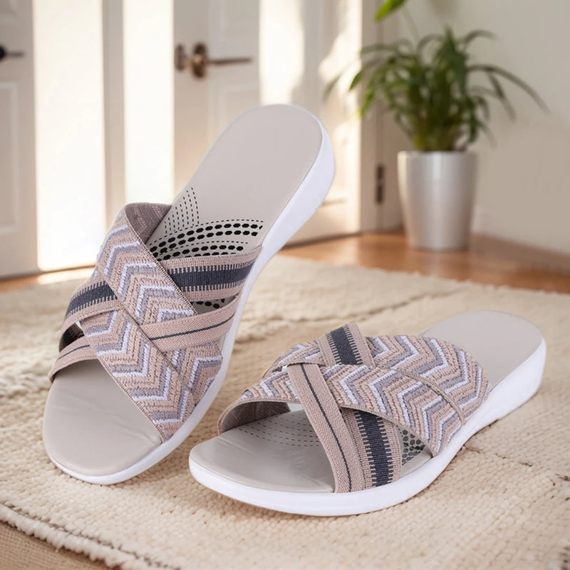 Comfy Cross Strap Slides