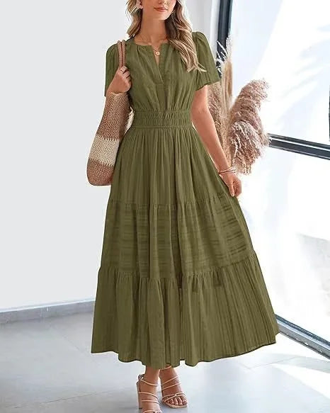 Lacey - V-Neck Long Dresses