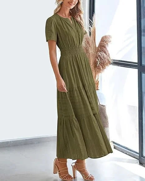 Lacey - V-Neck Long Dresses