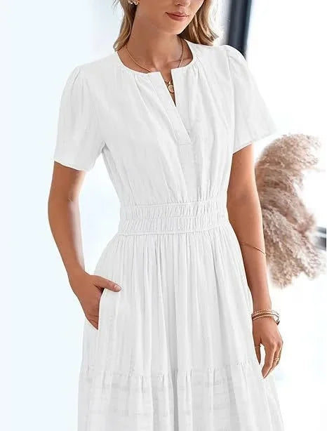 Lacey - V-Neck Long Dresses