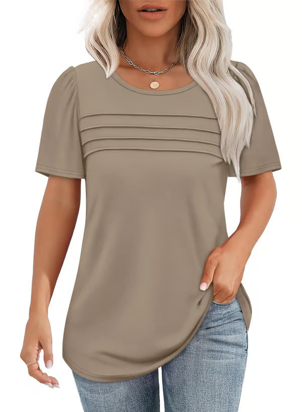 Soleil - Scooped Neck Blouse