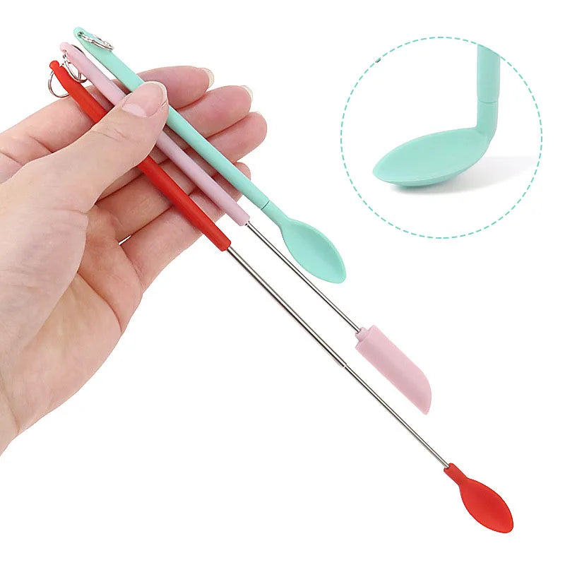 Mini Silicone Jar Spatulas Set