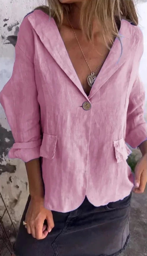 Isla - Casual Cotton Linen Blazer