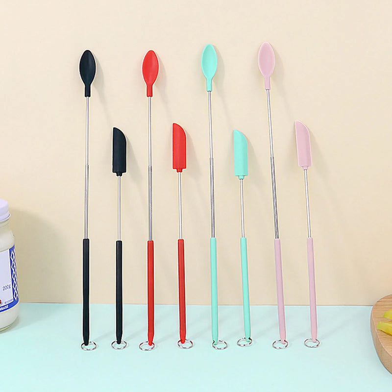 Mini Silicone Jar Spatulas Set