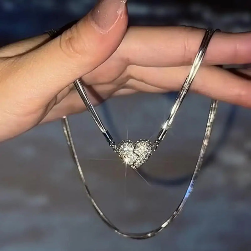 Magnetic Heart Charm Necklace