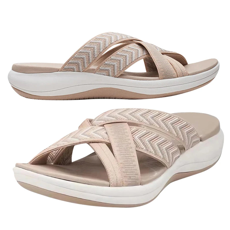 Comfy Cross Strap Slides