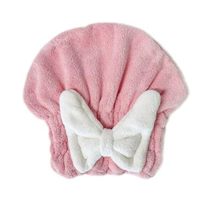 QuickDry Microfiber Hair Towel Cap