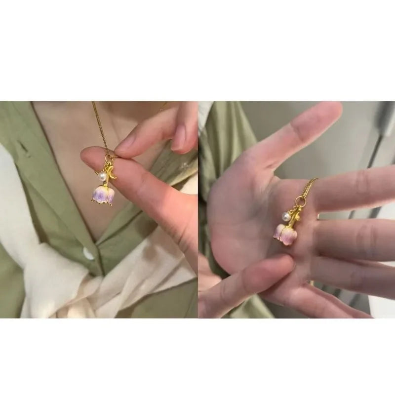 Elegant Rose Necklace Charm