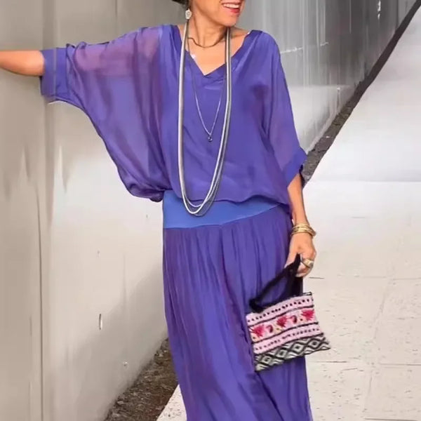 Susan - Two-Piece Set V-Neck