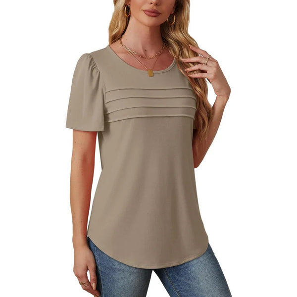 Soleil - Scooped Neck Blouse