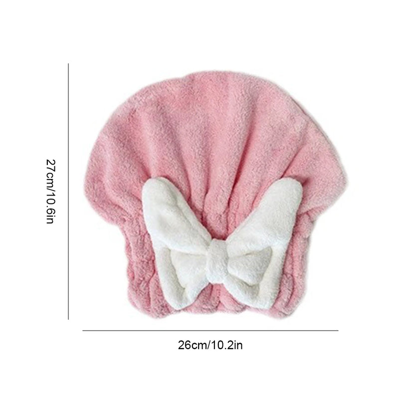 QuickDry Microfiber Hair Towel Cap