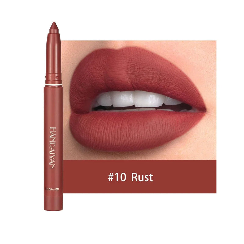 12 Color HANDAIYAN Rotating Sharpenable Matte Lipstick Pencils - beumoonshop