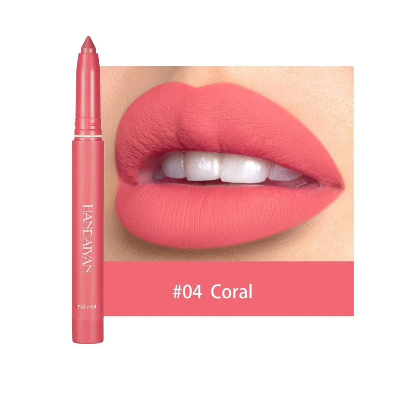 12 Color HANDAIYAN Rotating Sharpenable Matte Lipstick Pencils - beumoonshop
