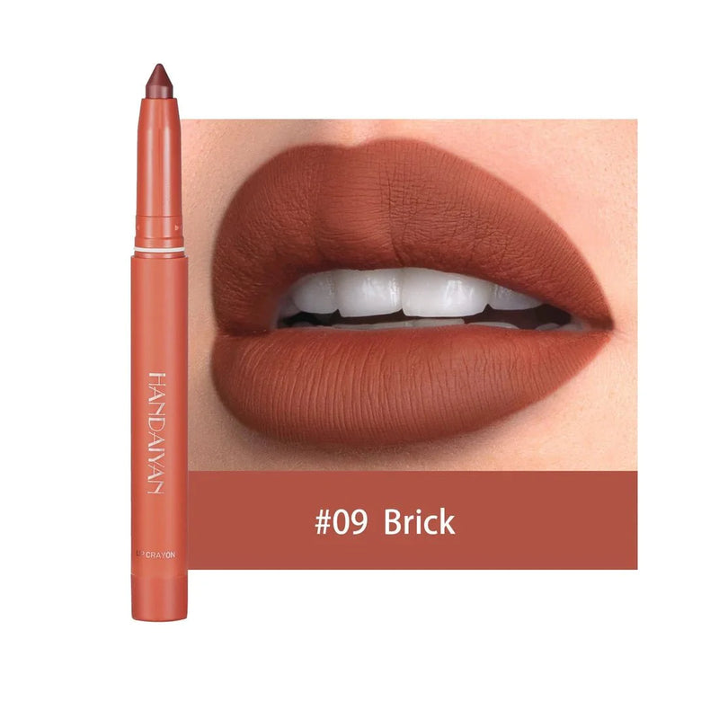 12 Color HANDAIYAN Rotating Sharpenable Matte Lipstick Pencils - beumoonshop