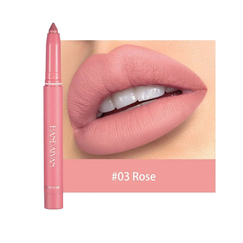 12 Color HANDAIYAN Rotating Sharpenable Matte Lipstick Pencils - beumoonshop