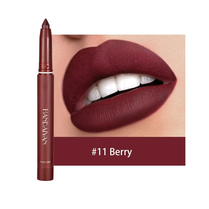 12 Color HANDAIYAN Rotating Sharpenable Matte Lipstick Pencils - beumoonshop