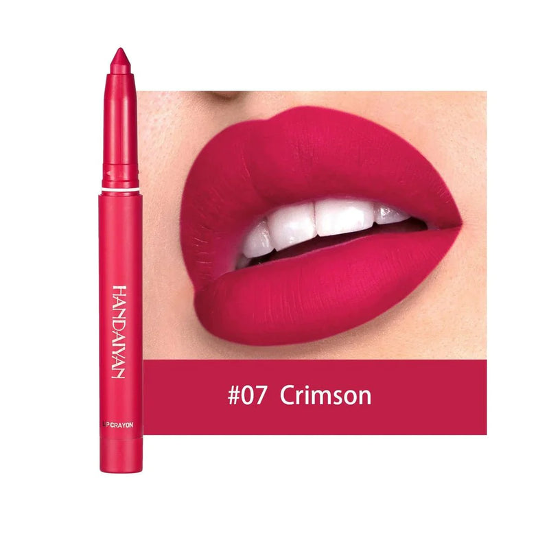 12 Color HANDAIYAN Rotating Sharpenable Matte Lipstick Pencils - beumoonshop