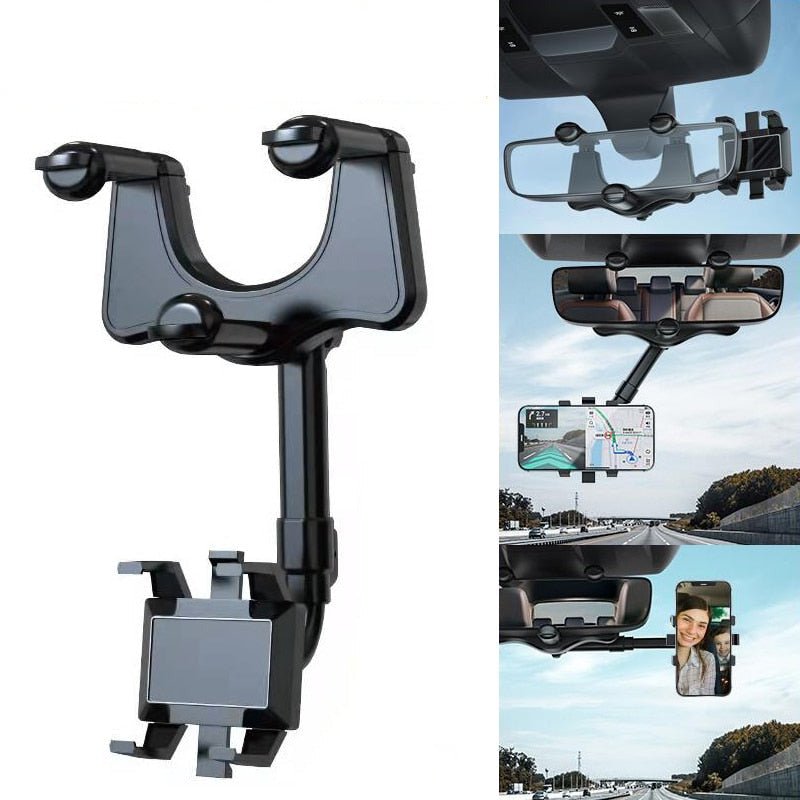 360° Rearview Mirror Phone Holder - beumoonshop