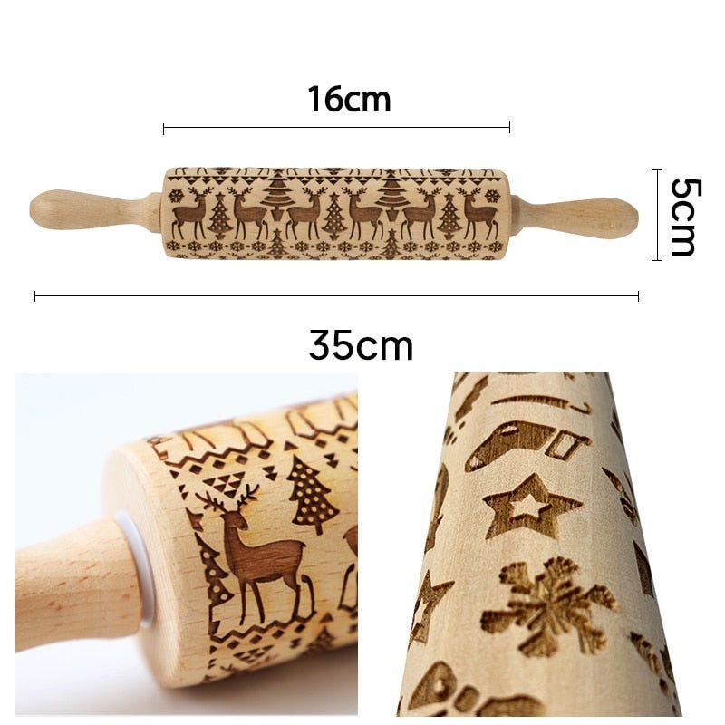 Christmas 3D Rolling Pin - beumoonshop