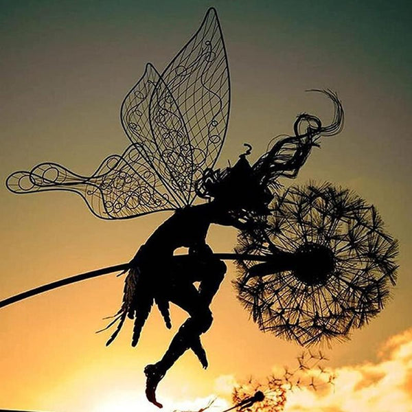 Dancing Fairy Statue Steel Garden - beumoonshop