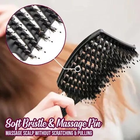 Detangler Bristle Nylon Hairbrush - beumoonshop