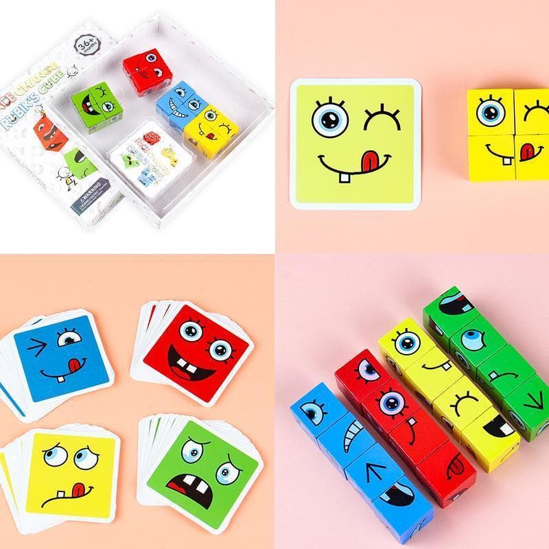 Face-Changing Magic Cube Building Blocks - beumoonshop