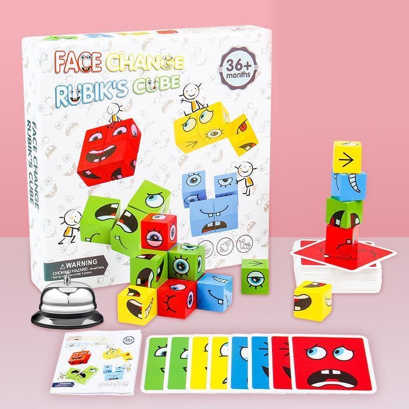 Face-Changing Magic Cube Building Blocks - beumoonshop