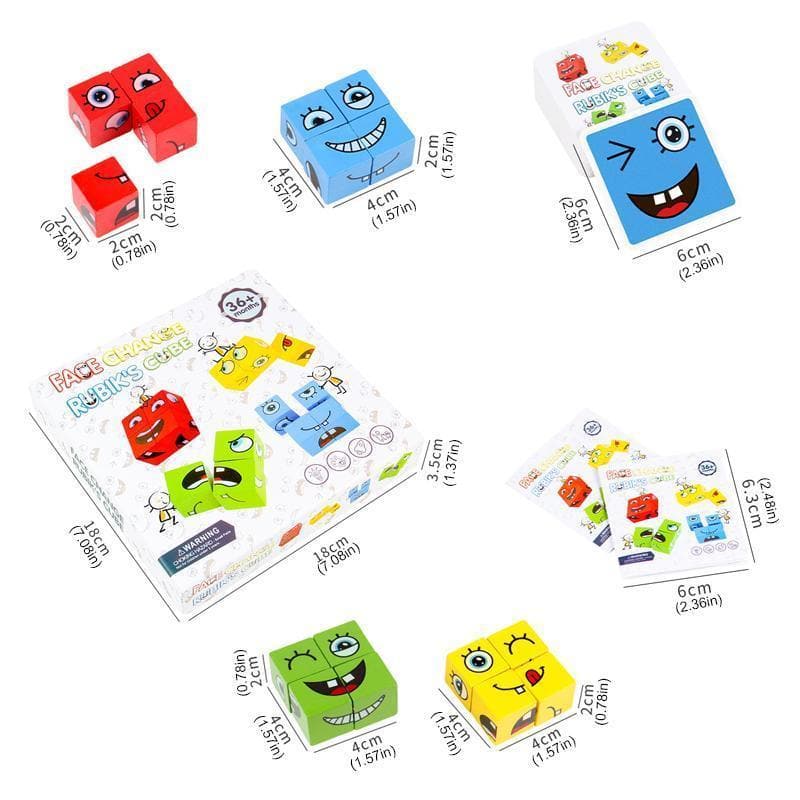 Face-Changing Magic Cube Building Blocks - beumoonshop