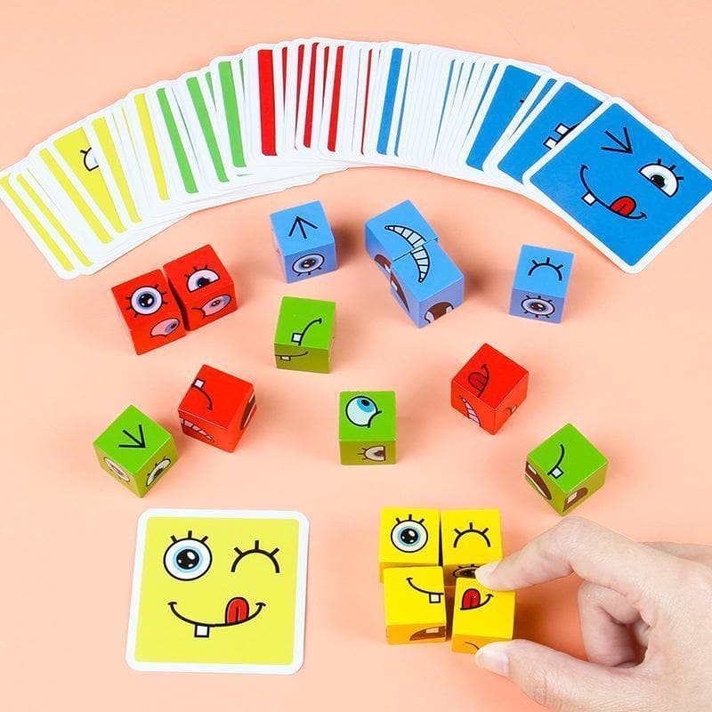 Face-Changing Magic Cube Building Blocks - beumoonshop