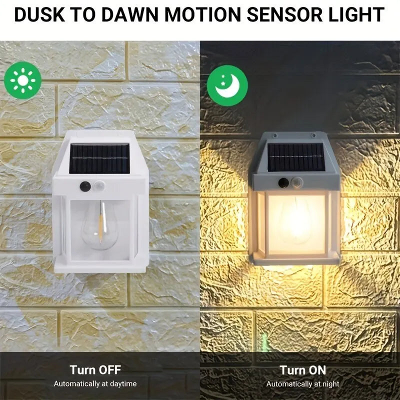 LuminGlow Solar Sconce: Dimmable Elegance