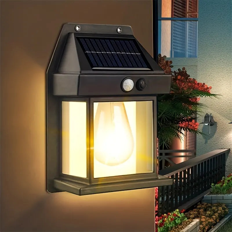 LuminGlow Solar Sconce: Dimmable Elegance